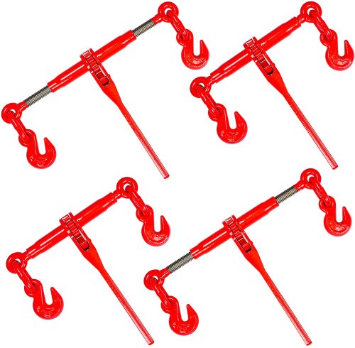 Ratchet Chain Binder 3/8"-1/2" 4pack Load Binders 9200 Lbs Working Load Breaking Chain Binders Ratcheting Heavy Duty of Transportation