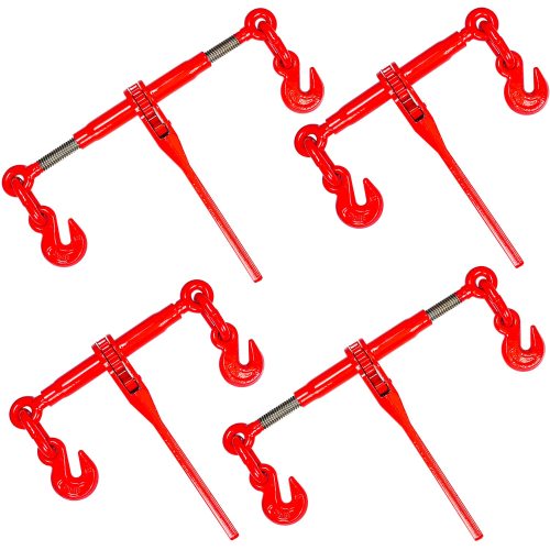 Ratchet Chain Binder 3/8"-1/2" 4pack Load Binders 9200 Lbs Working Load Breaking Chain Binders Ratcheting Heavy Duty of Transportation