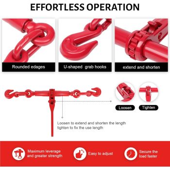 13000LBS Chain Binder 1/2 to 5/8 Inch Ratchet Load Binder