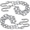 3/16" X 48" Trailer Safety Chain with Spring Clips Grade 30 with 2 S Hook 2PCS