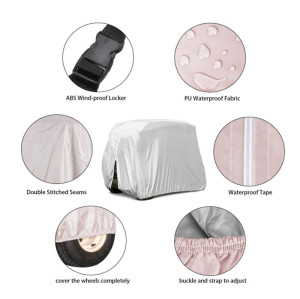 4 Passenger 400D Waterproof Sunproof Golf cart Cover For Most Brand