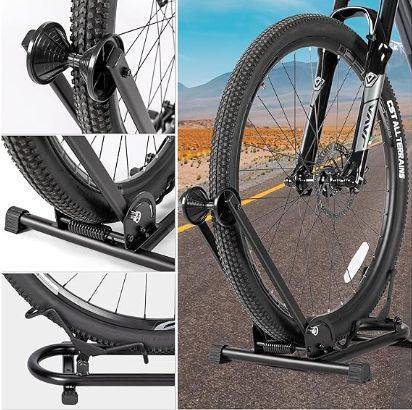 RR5624C L Foldable Bike Parking Rack  Alloy Steel Bike Storage Bicycle Parking Rack fit 26-29inch Mountain Road Bikes