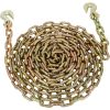 5/16" x 20' Grade 70 Transport Binder Chain with G70 Clevis Grab Hooks 4,700 Safe Working Load for Load Tie-Down Fixed Cargo Flatbed Truck Trailer Chain-1Pack