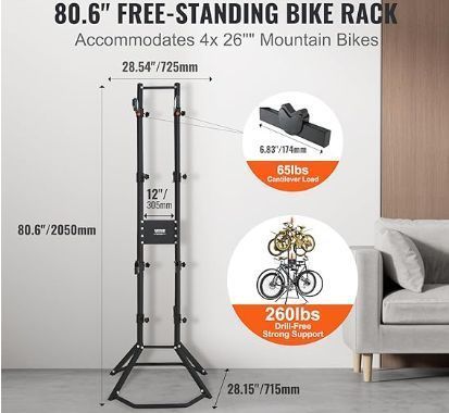 Bike Rack Garage Storage Gravity Floor Bike Stand Alloy Steel Durable Bicycle Stand Holds