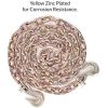 2 Pack Transport Chain with 3/8" Clevis Hooks Grade 70,3/8"x10' Heavy Duty Binding Chain
