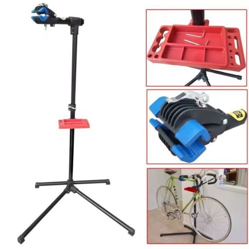 Factory Direct Sales High Quality Bike Repair Stand Load 30kg Black Stand With Tools Tray For Easy Storage