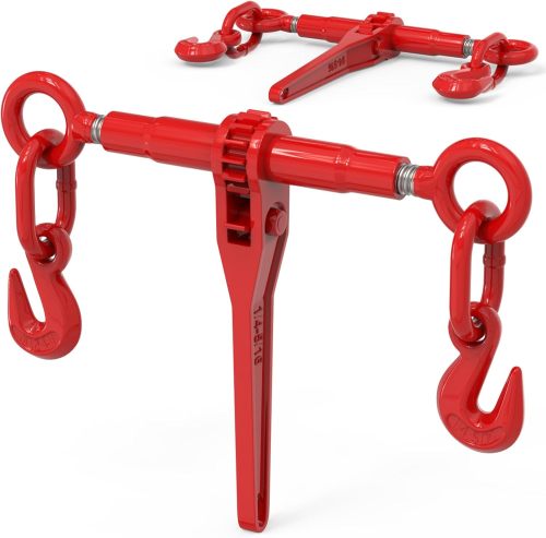 2pcs Ratchet Chain Binder, 1/4" - 5/16" Duty Ratchet Chain Load Binder with 2 Grab Hooks