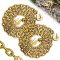 Transport Binder Chain G80-3/8 Inch×10 Foot Trailer Safety Chain Wll 7100 Lbs Working Load for Towing Lifting Log Chain with Clevis Grab Hooks Tow Truck Equipment for Tie Down