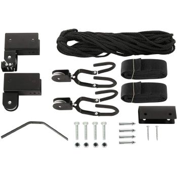 RR5854B Heavy Duty Hoist Bikes Ladders Garage Storage Canoe Lift Pulley System Capacity Ceiling Mount Hoists