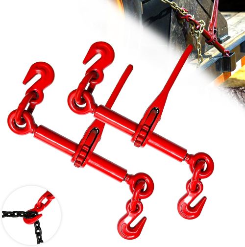 Ratchet Chain Binders 1/4''- 5/16'', Load Binder with G70 Grab Hooks