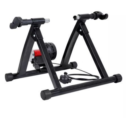 Bike Trainer Stand Indoor Riding Steel Bicycle Exercise Stand with Noise Reduction Wheel Magnetic Stationary Stand