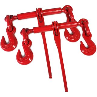 2 Pack Ratchet Load Binder with 2 Grab Hooks, for 1/2-5/8 Grade 70 Transport Chain, Load Binder with 36,000 Pound Working Load Limit