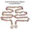 2 Pack Transport Chain with 3/8" Clevis Hooks NACM Standard Grade 70,3/8"x10', Heavy Duty Binding Chain