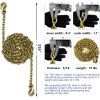 5/16 Chain with Hooks Grade 80 4900 lbs Working Load Tow Log Chain Towing Trailer Tie Down Binding Equipment 5/16 in x 20Ft