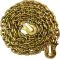 5/16 Chain with Hooks Grade 80 4900 lbs Working Load Tow Log Chain Towing Trailer Tie Down Binding Equipment 5/16 in x 20Ft