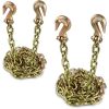 Transport Binder Chain Tow Chain with G70,3/8'' x 10' with Clevis Grab Hooks,6,600 lbs Working Load Limit,for Tie Down, Hauling, Secure Heavy Loads to A Truck Or Flatbed Trailer