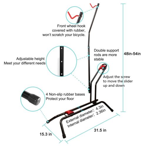 RR5681A Bike Parking Rack Stand Floor Bicycle Stand Portable Bicycle Storage Holder