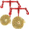 1/4" - 5/16" Ratchet Chain Binder 2600LBS with 1/4" X 12FT Binder Chain 3150LBS with Grappling Hook for Tie Down Heavy Loads to a Truck or Flatbed Trailer
