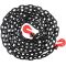 5/16 Inch x 20 Foot G80 Transport Binder Chain Safety/Binder Chain with Clevis Grab Hooks 4,900 lbs Safe Working Load Logging Chain for Transporting Towing Tie Down Binding Equipment