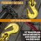 G80 Transport Binder Chain 1/2 Inch x 20 Foot | Tow Chain with Clevis Grab Hooks | 12,000 lbs Safe Working Load | Heavy Duty Chain for Transporting Towing