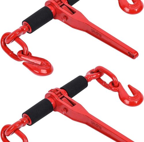 G80 Log Chain Wll 7100 lbs Safe Working Load Transport Binder Chain with Clevis Grab Hooks 3/8"×20 FT Safety Heavy Duty Tow Chain for Lifting&Tie Down Hitch&Hauling&Car&Truck&Boat&Trailer