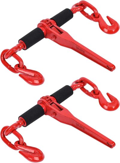 G80 Log Chain Wll 7100 lbs Safe Working Load Transport Binder Chain with Clevis Grab Hooks 3/8