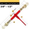 3/8"-1/2" Ratchet Load Binders Chain Binder with 9,200Lbs Load Capacity,Use with 3/8 inch. G70 or 1/2 inch. G43 Transport Chain,Tie Down Heavy Loads to A Truck or Flatbed Trailer