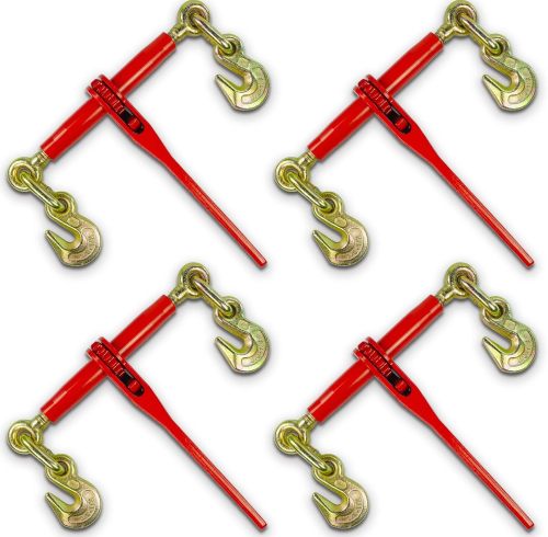 3/8"-1/2" Ratchet Load Binders Chain Binder with 9,200Lbs Load Capacity,Use with 3/8 inch. G70 or 1/2 inch. G43 Transport Chain,Tie Down Heavy Loads to A Truck or Flatbed Trailer