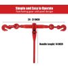 Chain Binder 5/16" -3/8" Grade 70 5/16"×10ft Chains with 1 Binder and 1 Chain Load Binder for Binder Chain with Grappling Hook for Industrial Agricultural Logging