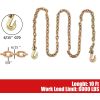 Chain Binder 5/16" -3/8" Grade 70 5/16"×10ft Chains with 1 Binder and 1 Chain Load Binder for Binder Chain with Grappling Hook for Industrial Agricultural Logging