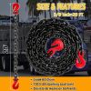 3/8" Safety Binder Chain 20 FT Heavy Duty Transport Chain with 7100 lbs Working Load Limit G80 Lifting Tow Binder Chain with G70 Clevis Grab Hooks