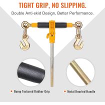 Ratchet Chain Binder with Chain 5/16-3/8 inch 7100 lbs Load Limit G80 Chain Detachable Anti-Skid Handle Tie Down Hauling Chain Binders for Flatbed Truck Trailer