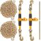 Ratchet Chain Binder with Chain 5/16-3/8 inch 7100 lbs Load Limit G80 Chain Detachable Anti-Skid Handle Tie Down Hauling Chain Binders for Flatbed Truck Trailer
