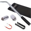 AtliFix Telescoping Lug Wrench Wheel Wrench with Storage Pouch Lug Nut Remover 1/2 Drive with 17/19mm and 21/23mm CR-V Sockets incl Lug Nut Covers Puller