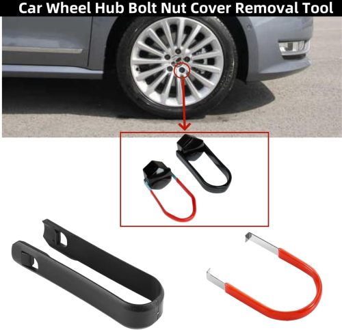 AtliFix Telescoping Lug Wrench Wheel Wrench with Storage Pouch Lug Nut Remover 1/2 Drive with 17/19mm and 21/23mm CR-V Sockets incl Lug Nut Covers Puller