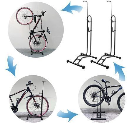 RR5648C Bike  Floor  Parking Rack Stand Adjustable Fold Bicycle Repair Rack L Shape Garage Storage Bicycle Parking Rack Bike Work Stands