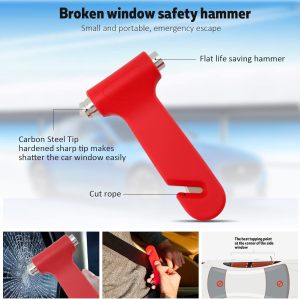 ATLI Car Emergency Kit Car Safety Kit Without Jumper Cables Emergency Roadside Kit Safety Kit for Car Auto Emergency Road Kit with Reflector Vest/Headlamp Flashlight for Men, Women, Teen