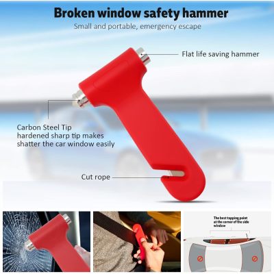 ATLI Car Emergency Kit Car Safety Kit Without Jumper Cables Emergency Roadside Kit Safety Kit for Car Auto Emergency Road Kit with Reflector Vest/Headlamp Flashlight for Men, Women, Teen