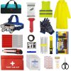 ATLI Car Emergency Kit Car Safety Kit Without Jumper Cables Emergency Roadside Kit Safety Kit for Car Auto Emergency Road Kit with Reflector Vest/Headlamp Flashlight for Men, Women, Teen