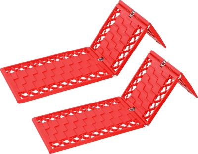 Foldable Car Tire Traction Mat Pad Winter Tire Tracks Jack Board Grips Go Treads Foldable Road Chews Tire Emergency Traction Mats Aid Kit Accessories for Ice/Snow/Sand/Beach Escape