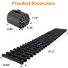 ATLI CT2102D 2PC 47.2" L Traction Tracks Mats TPR Tire Recovery Track Pad Roll Car Vehicle Tyre Traction Boards Tire Ladder Track Grabber Auto Emergency Traction
