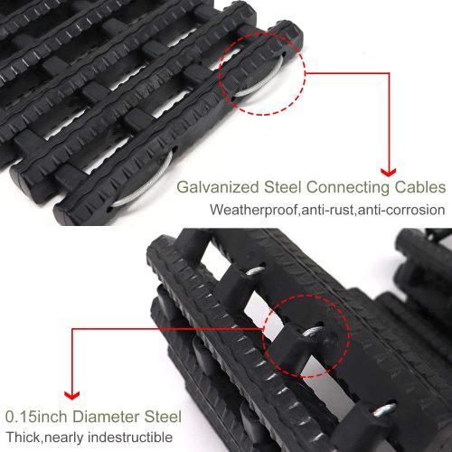 2PC 47.2" L Traction Tracks Mats TPR Tire Recovery Track Pad Roll Car Vehicle Tyre Traction Boards Tire Ladder Track Grabber Auto Emergency Traction