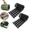 2PC 47.2" L Traction Tracks Mats TPR Tire Recovery Track Pad Roll Car Vehicle Tyre Traction Boards Tire Ladder Track Grabber Auto Emergency Traction