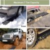 2PC 47.2" L Traction Tracks Mats TPR Tire Recovery Track Pad Roll Car Vehicle Tyre Traction Boards Tire Ladder Track Grabber Auto Emergency Traction