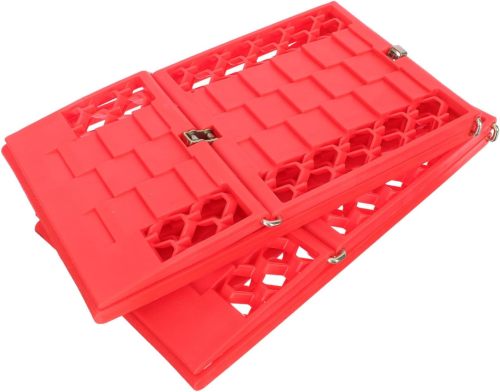 1 Pair Snow Board Van Accessories Car Mud Snow Chains Off Road Accessories Tire Traction Mat Car Traction Board Tire Ladder Track Grabber Car Tracks Mud Board Pad Wheel Red Plastic