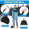 ATLI AT-504 54 Inch Snow Shovel Steel Flat Shovel with Gardening Gloves Gardening Scraper Shovel Outdoor Spade Tool Snow Ice Chopper with Adjustable Handle