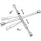 Folding Lug Wrench 4 Way,14-Inch SAE + Metric Tire Cross Wrench Universal and Foldable Wheel Wrench for Car,Trucks