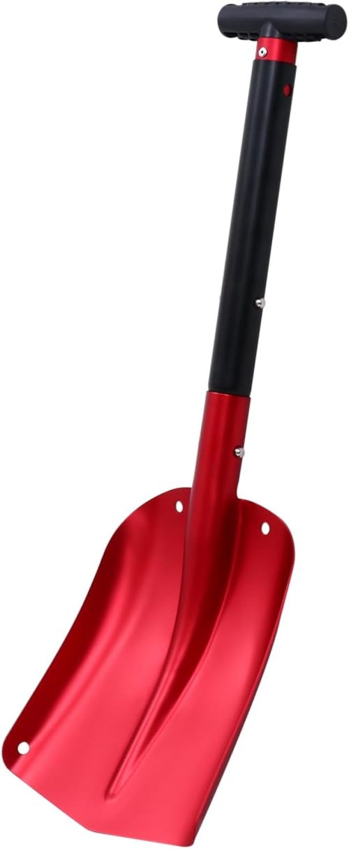 1pc Snow Shovel Ice Scraper Shovel Car Snow Removing Winter Shovel Car Ice Scraper Snow Kit Deicing Shovels Automobile Ice Shovels Ice Removing Shovel Aluminum Alloy Red Parliky