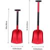 ATLI AT-505 Snow Shovel Ice Scraper Shovel Car Snow Removing Winter Shovel Car Ice Scraper Snow Kit Deicing Shovels Automobile Ice Shovels Ice Removing Shovel Aluminum Alloy Red Parliky