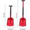 ATLI AT-505 Snow Shovel Ice Scraper Shovel Car Snow Removing Winter Shovel Car Ice Scraper Snow Kit Deicing Shovels Automobile Ice Shovels Ice Removing Shovel Aluminum Alloy Red Parliky
